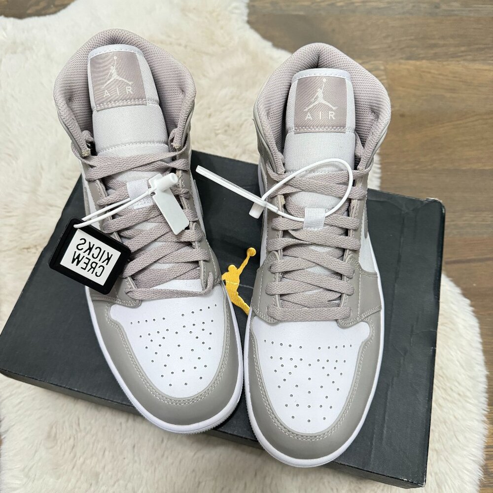 NIB - Air Jordan 1 Mid - Mens size 10 College Grey/ Light Bone-White
